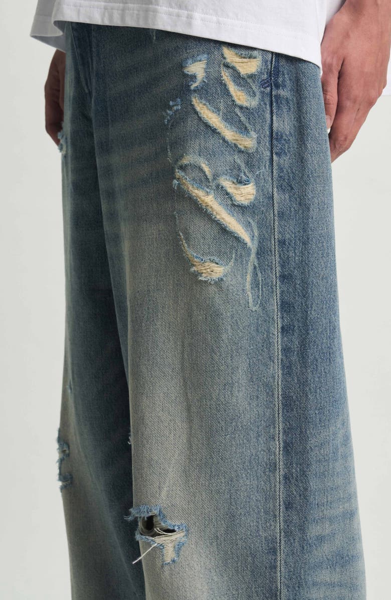 RtA Franco Distressed Wide Leg Jeans, Alternate, color, Golden Indigo Laser Rta