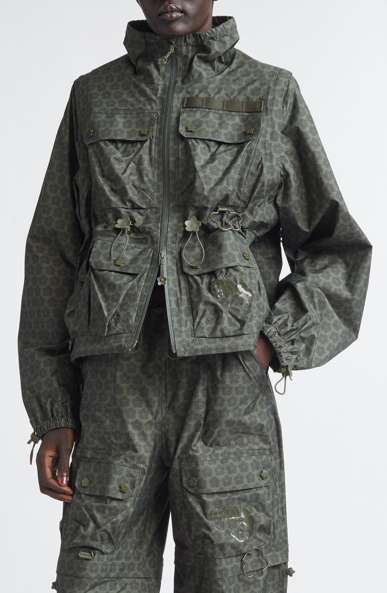 Cecilie Bahnsen x The North Face Water Repellent Jacket, Main, color, Forest Night Green