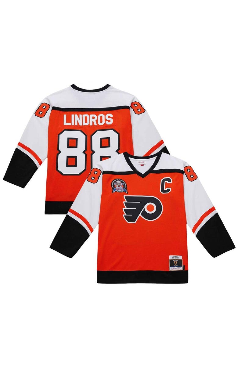 Mitchell & Ness Men's Eric Lindros Orange Philadelphia Flyers 1996-97 Power Play Jersey, Main, color, Orange