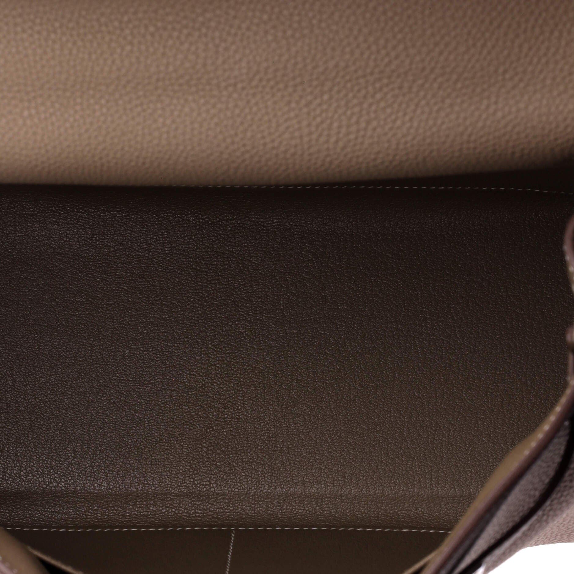 Pre-Owned Hermes Kelly Handbag Grey Togo with Palladium Hardware 32, Alternate, color, Etoupe