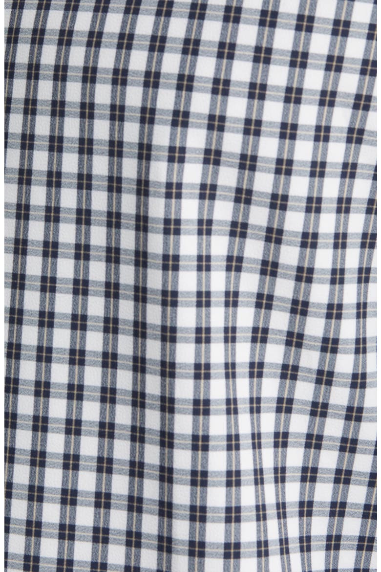 Leeward Trim Fit Plaid Performance Button-Up Shirt, Alternate, color, BLUE