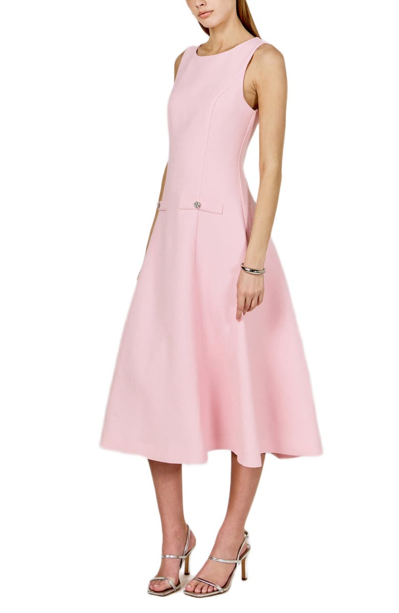 Endless Rose Sleeveless Tweed Midi Dress, Alternate, color, Pink