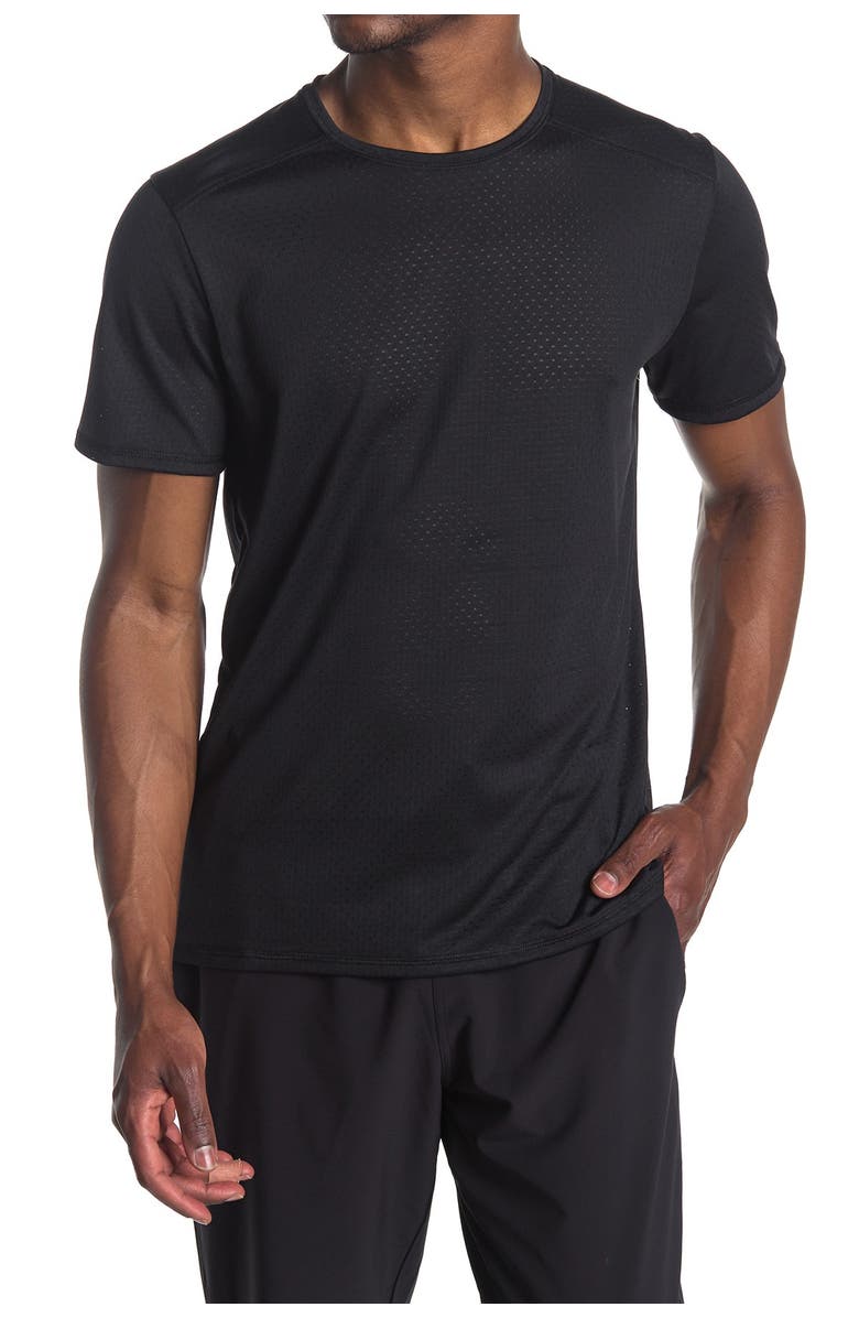 Z by Zella Macrosite Mesh Crew Neck T-Shirt, Main, color,