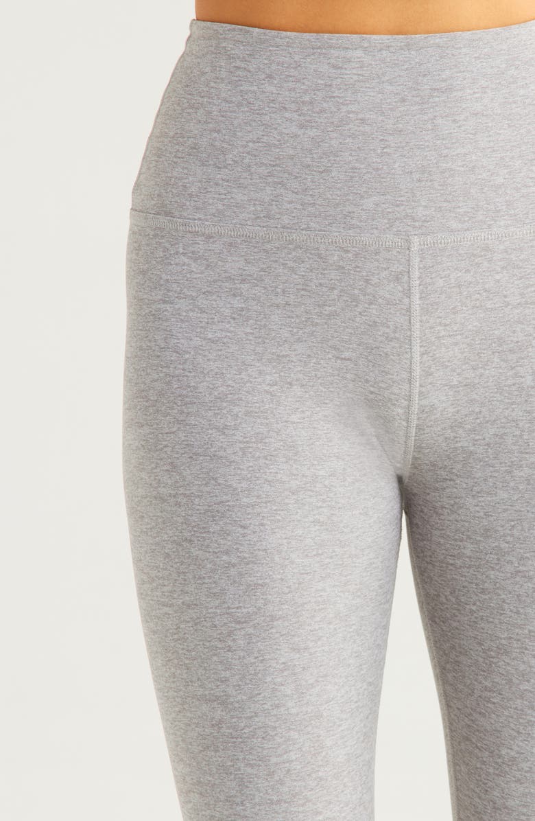 Beyond Yoga High Waist Crop Leggings, Alternate, color, Silver Mist