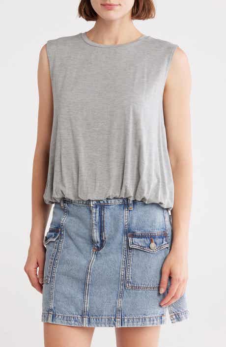 Elodie Sleeveless Bubble Hem Top