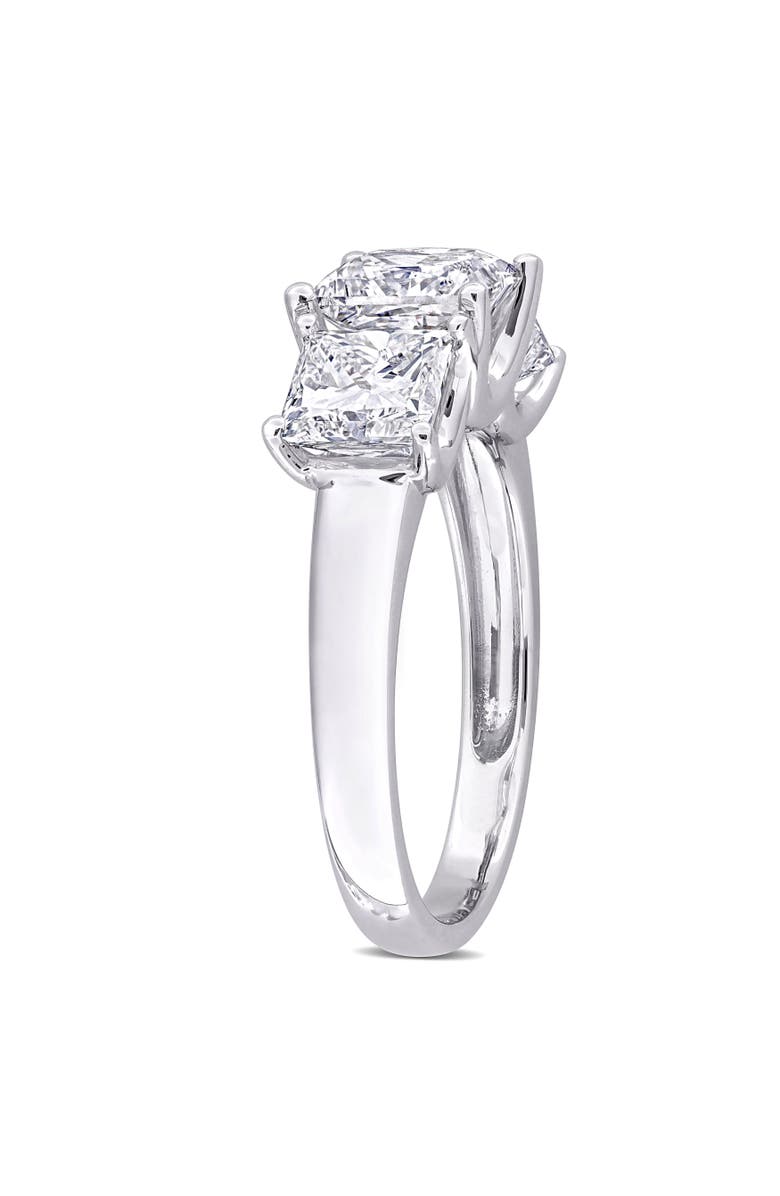 Julianna B. 3-1/2 CTW Lab-Grown Diamond Princess 3-Stone Ring, Alternate, color, White Gold