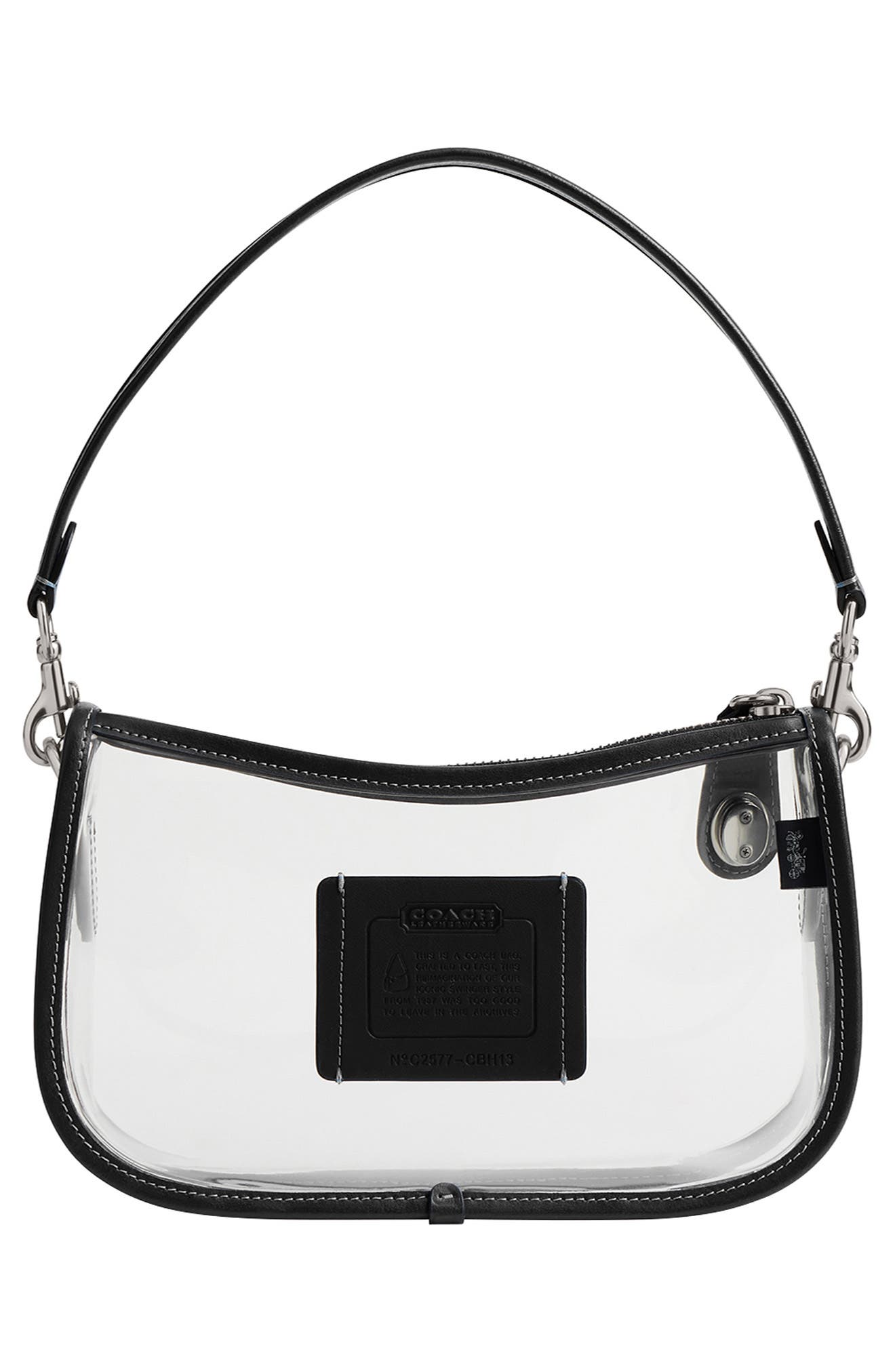 COACH The Coach Originals Stadium Swinger PVC Clear Bag, Alternate, color, Lh/Black