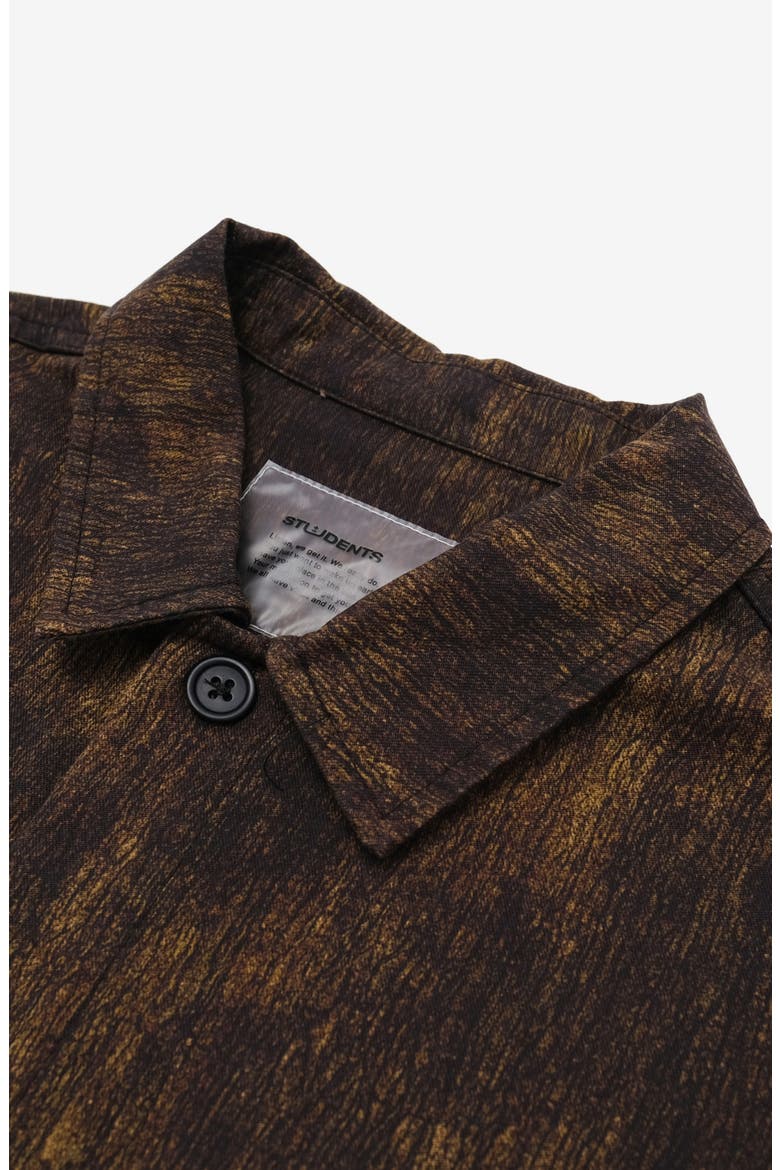 Kennedy Camo Twill Chore Jacket, Alternate, color, BROWN