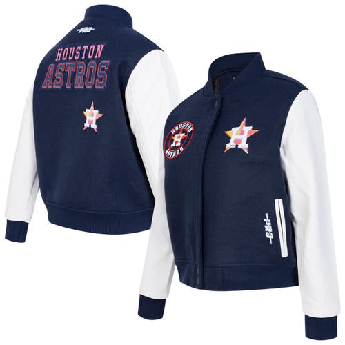 Pro Standard Navy Houston Astros Game Day Classics Wool Varsity Jacket In Blue