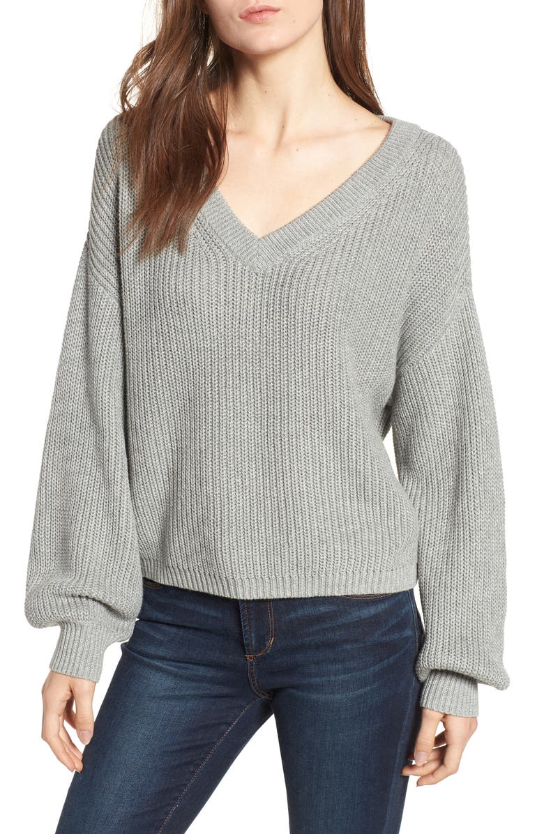 BP. V Neck Cotton Sweater, Main, color, 