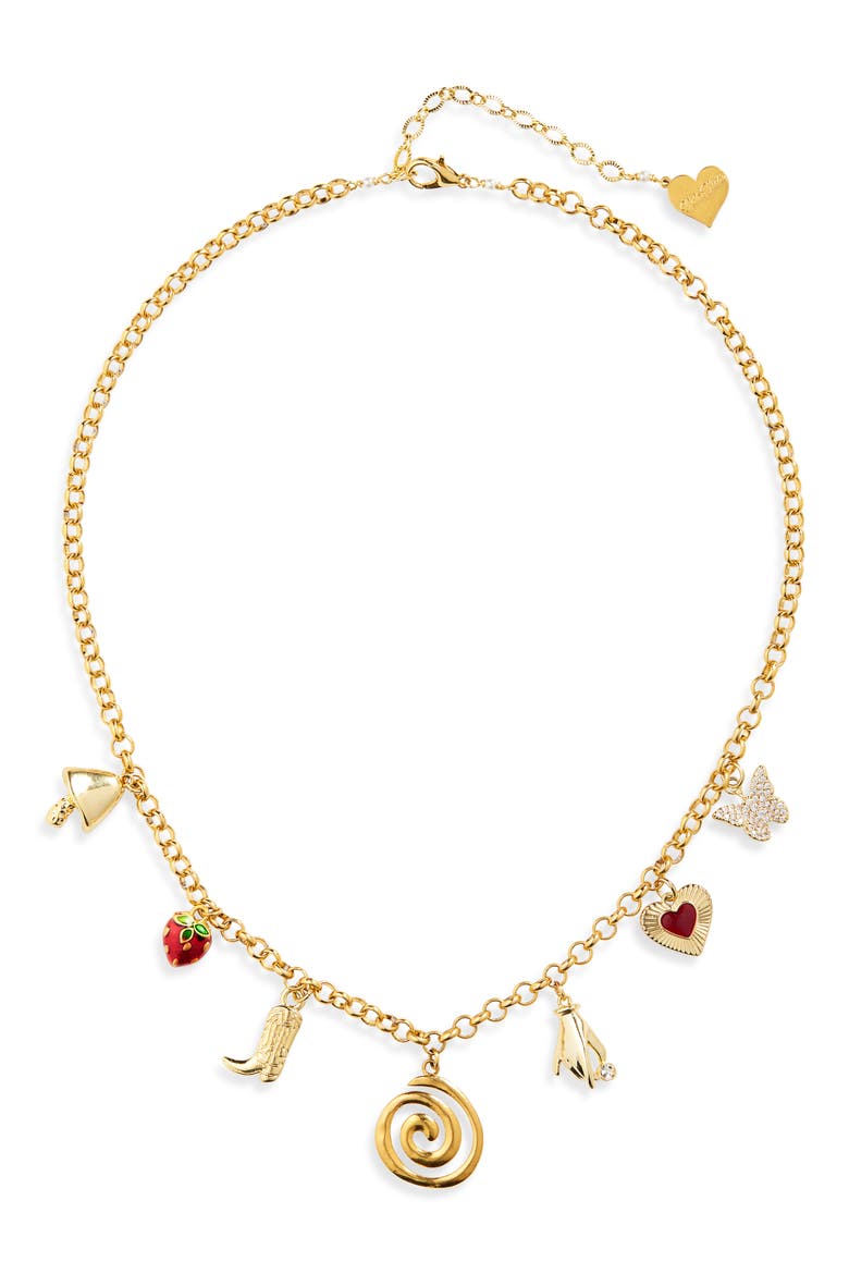 Summer Lovin' Charm Necklace, Main, color, GOLD