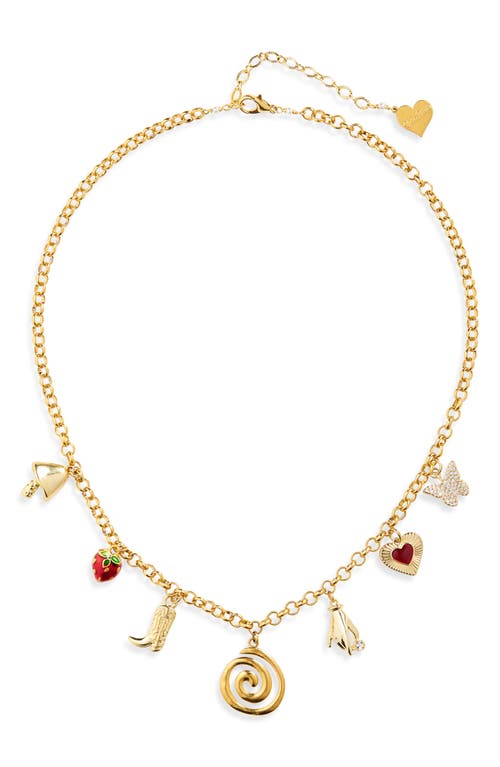 Vidakush Summer Lovin' Charm Necklace In Gold