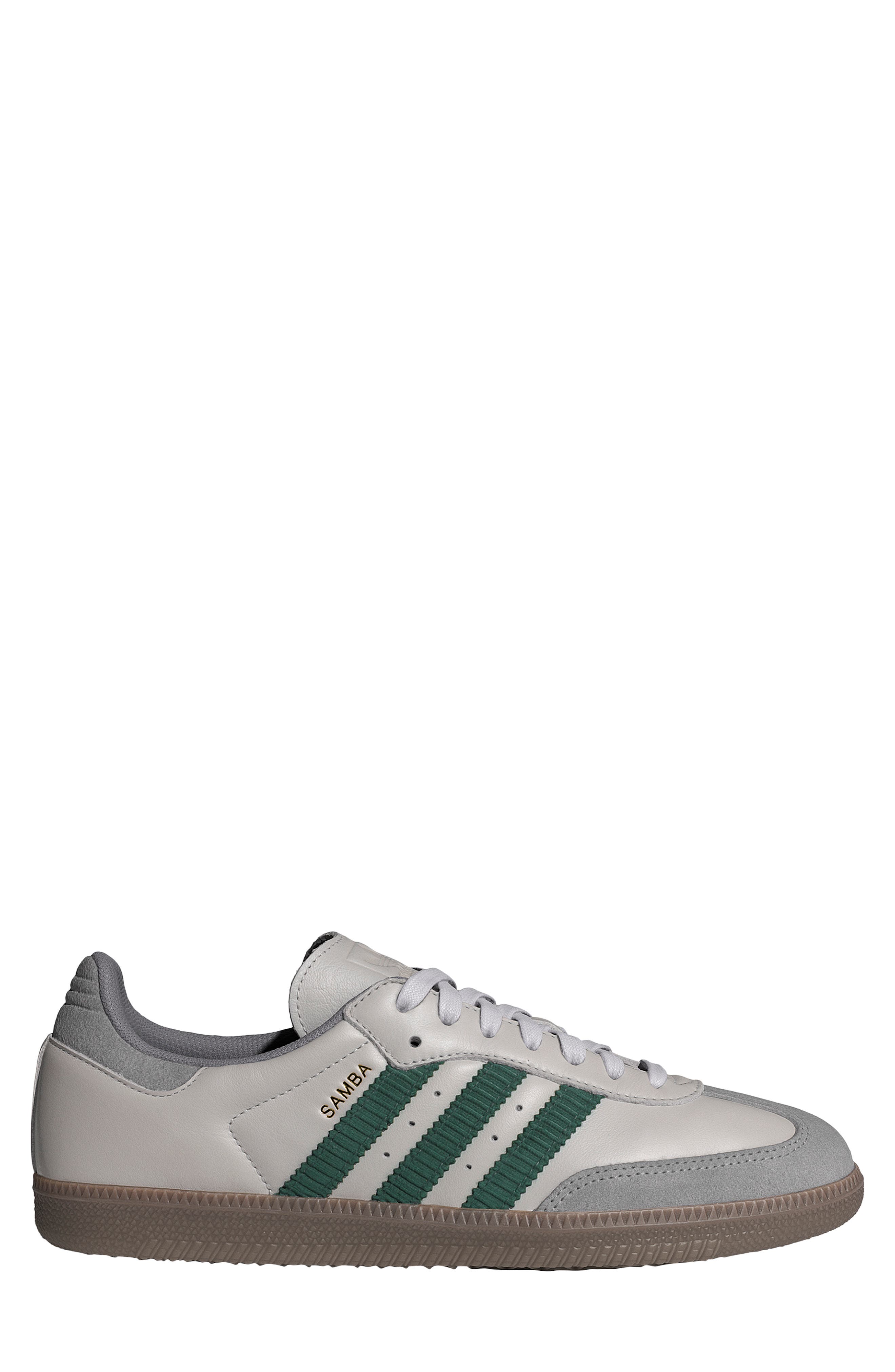 adidas Samba OG Sneaker, Alternate, color, Grey/ Collegiate Green/ Gum5