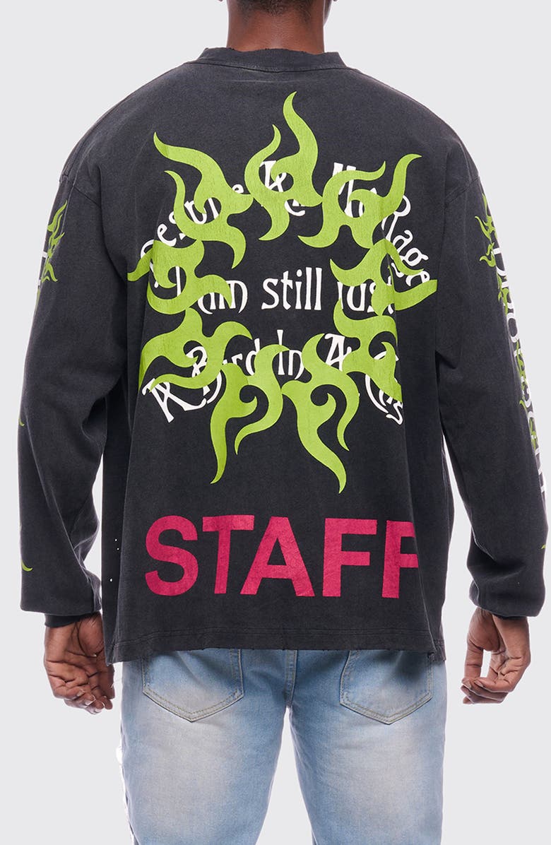 Rolling Loud Nailhead Graphic Long Sleeve T-Shirt, Alternate, color, Washed Black