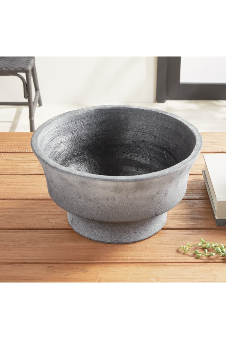 Cedric Decorative Footed Bowl, Alternate, color, Black