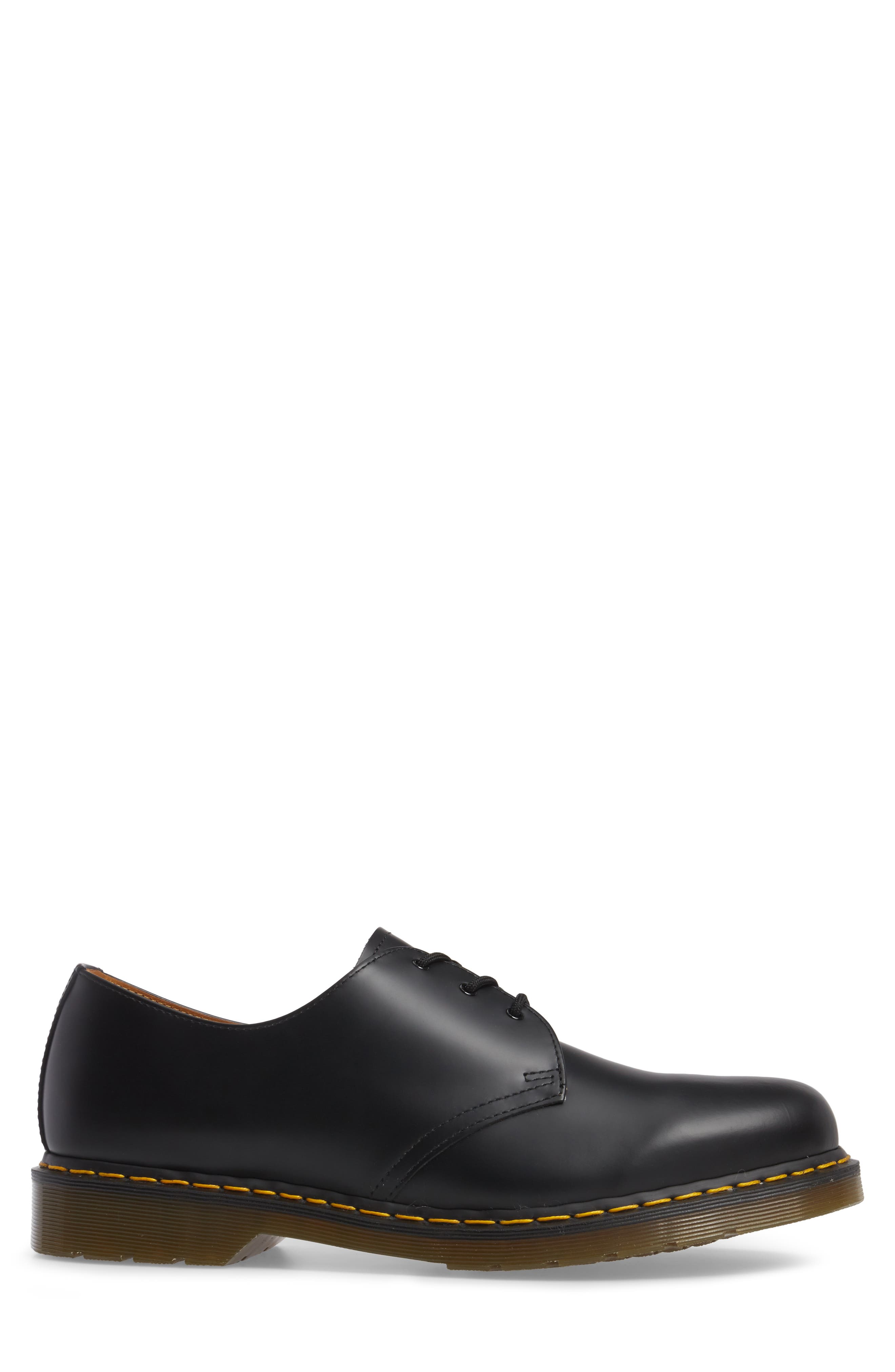 1461 3 Eye Shoe, Alternate, color, BLACK SMOOTH