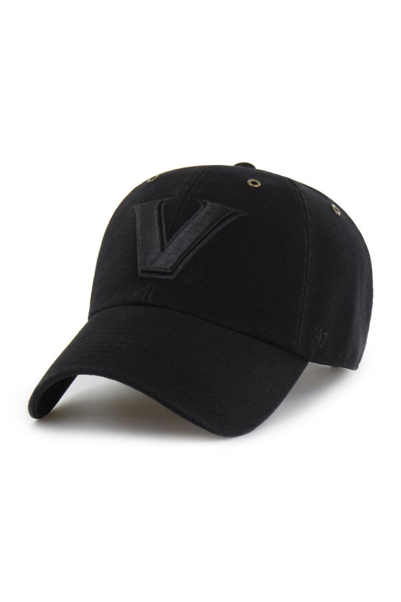 Men's Carhartt x '47 Black Vanderbilt Commodores Clean Up Adjustable Hat, Main, color, Black