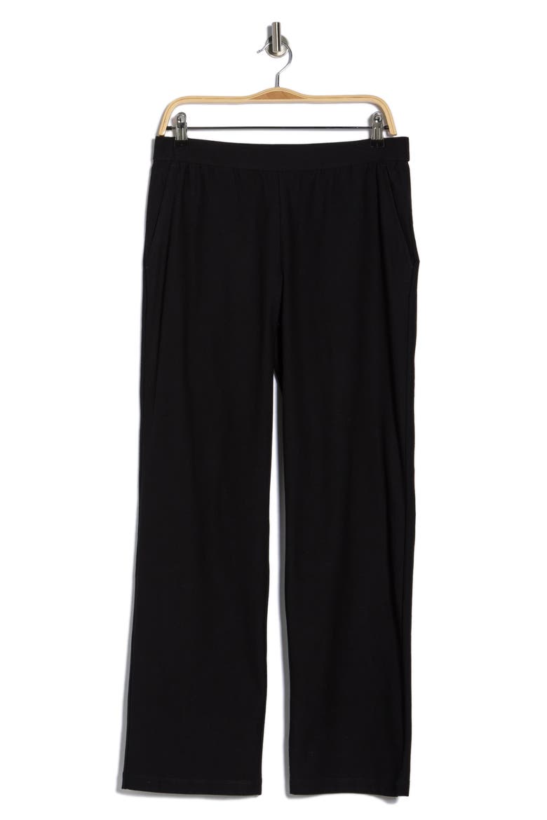 Pull-On Straight Leg Pants, Alternate, color, BLACK