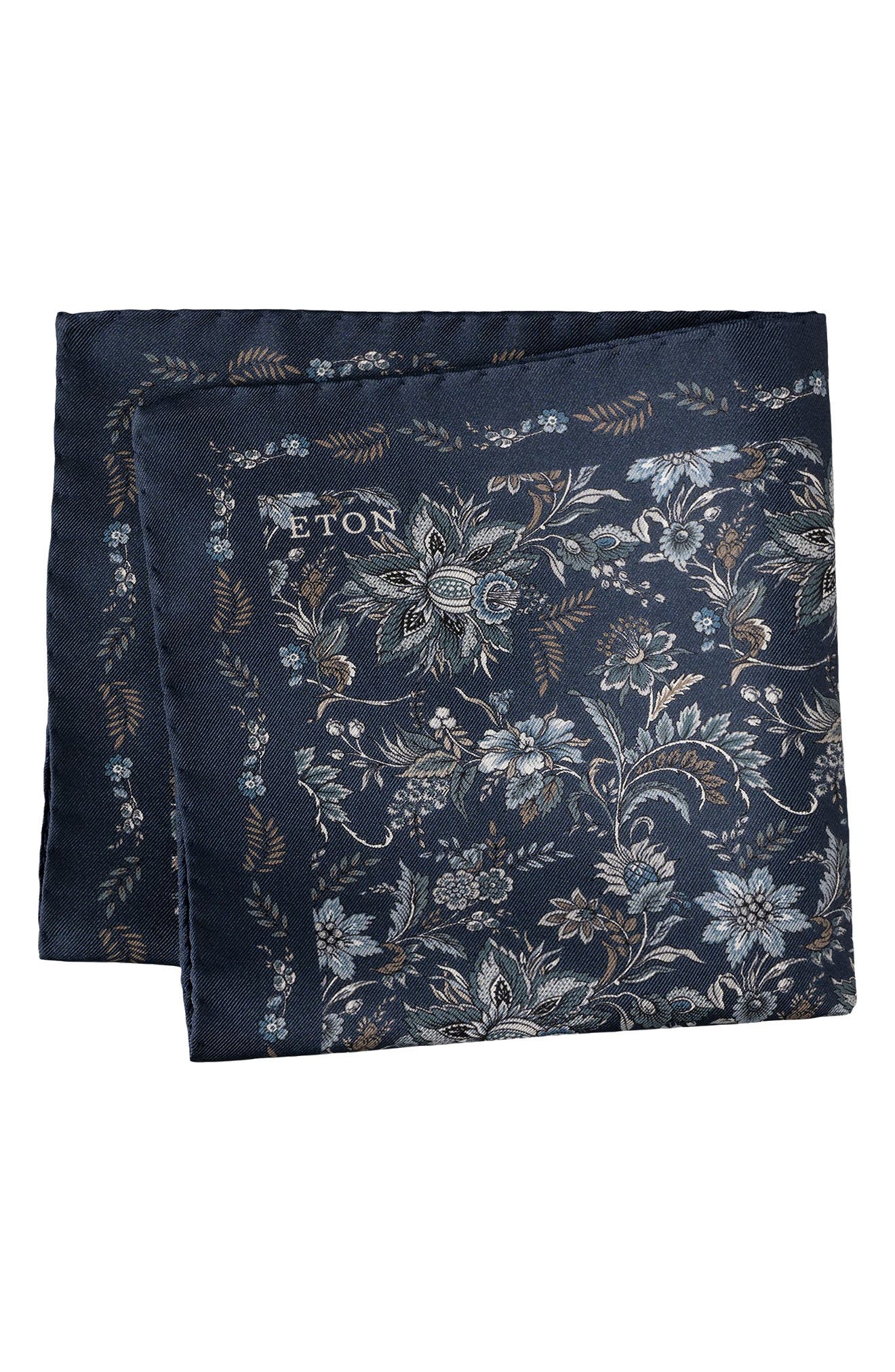 Eton Floral Silk Pocket Square