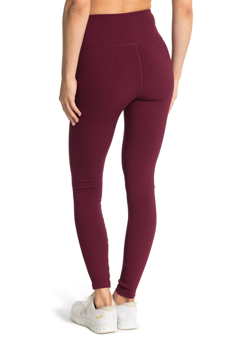 Molly Ribbed Active Leggings, Alternate, color, WINDSOR WINE