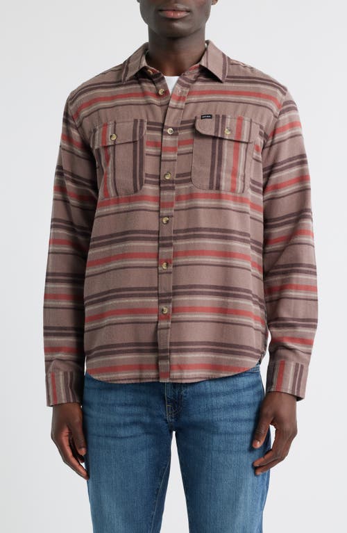 DARK SEAS Briarcreek Stripe Flannel Button-Up Shirt in Mauve  product