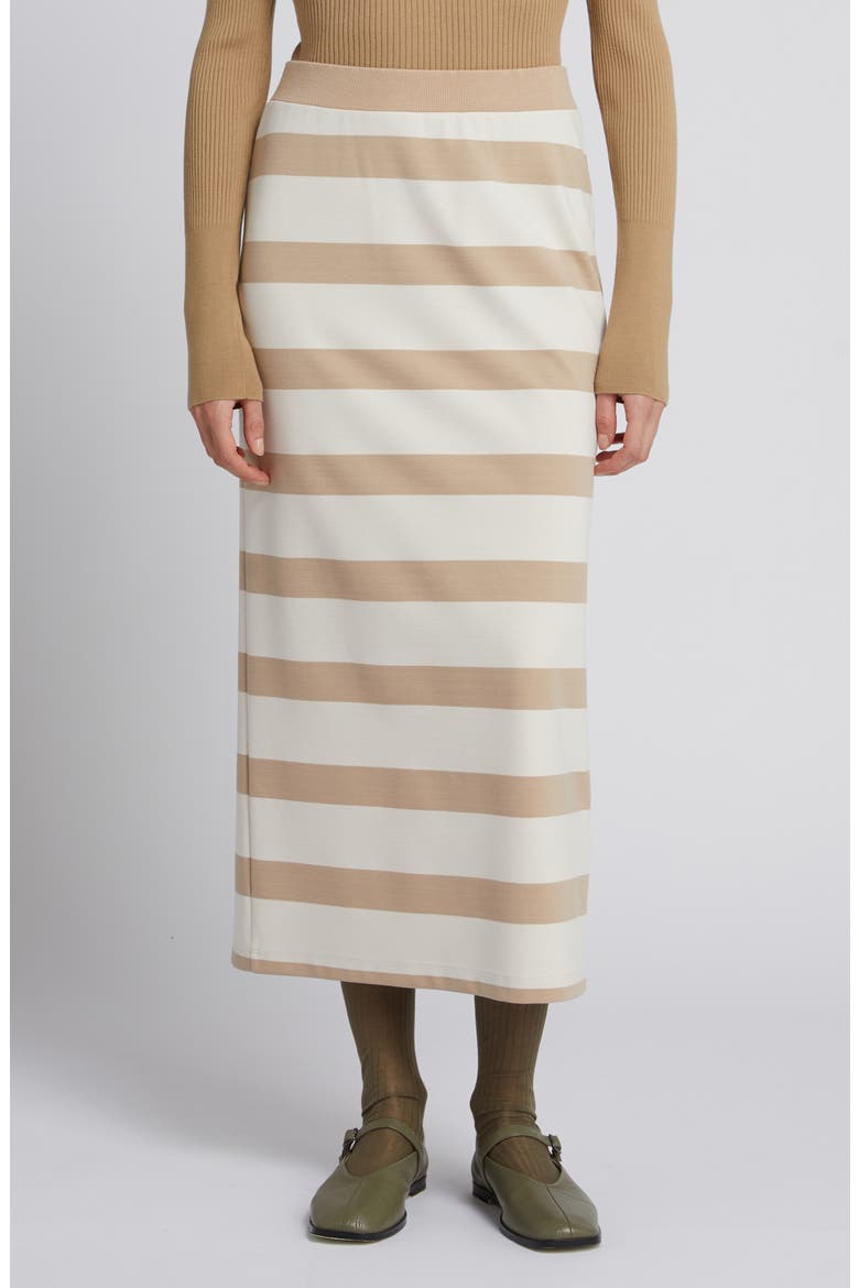 Riviera Stripe Knit Maxi Skirt, Main, color, IVORY