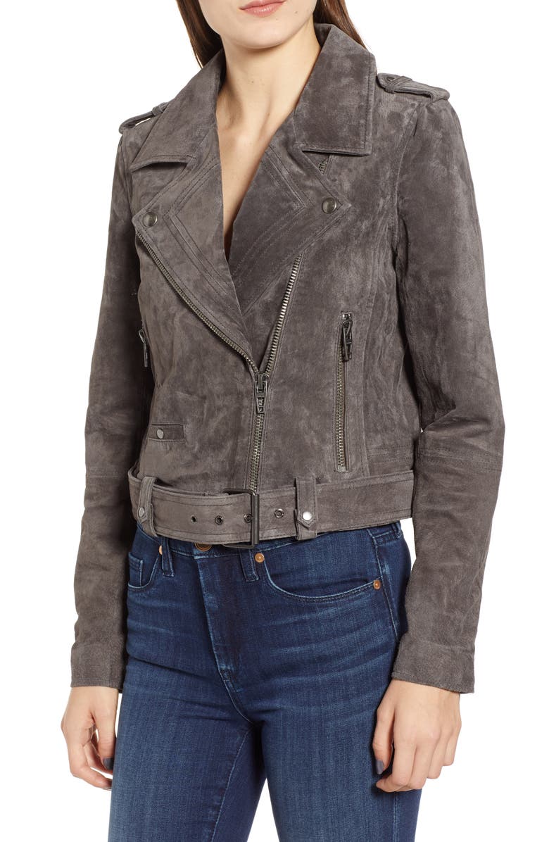 BLANKNYC Morning Suede Moto Jacket, Alternate, color,