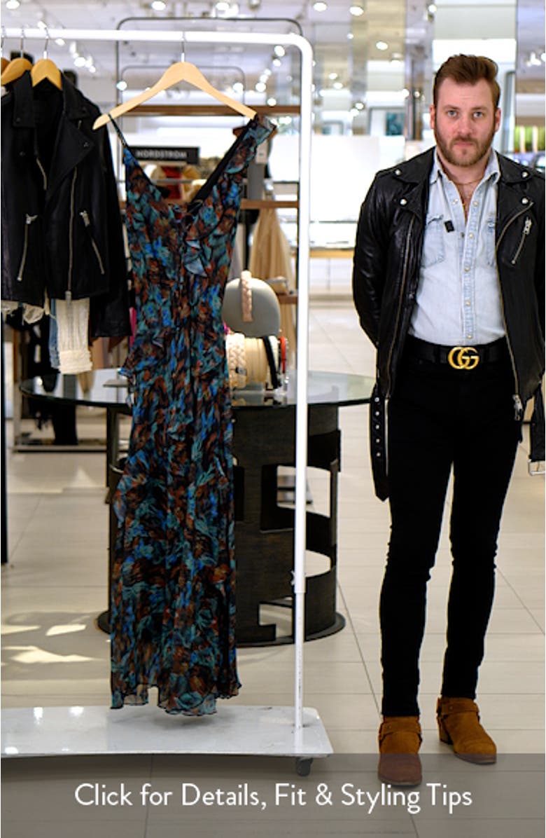 Lace-Up Ruffle Frill Maxi Dress, sales video thumbnail