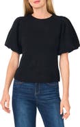 CeCe Puff Sleeve Crewneck Sweater