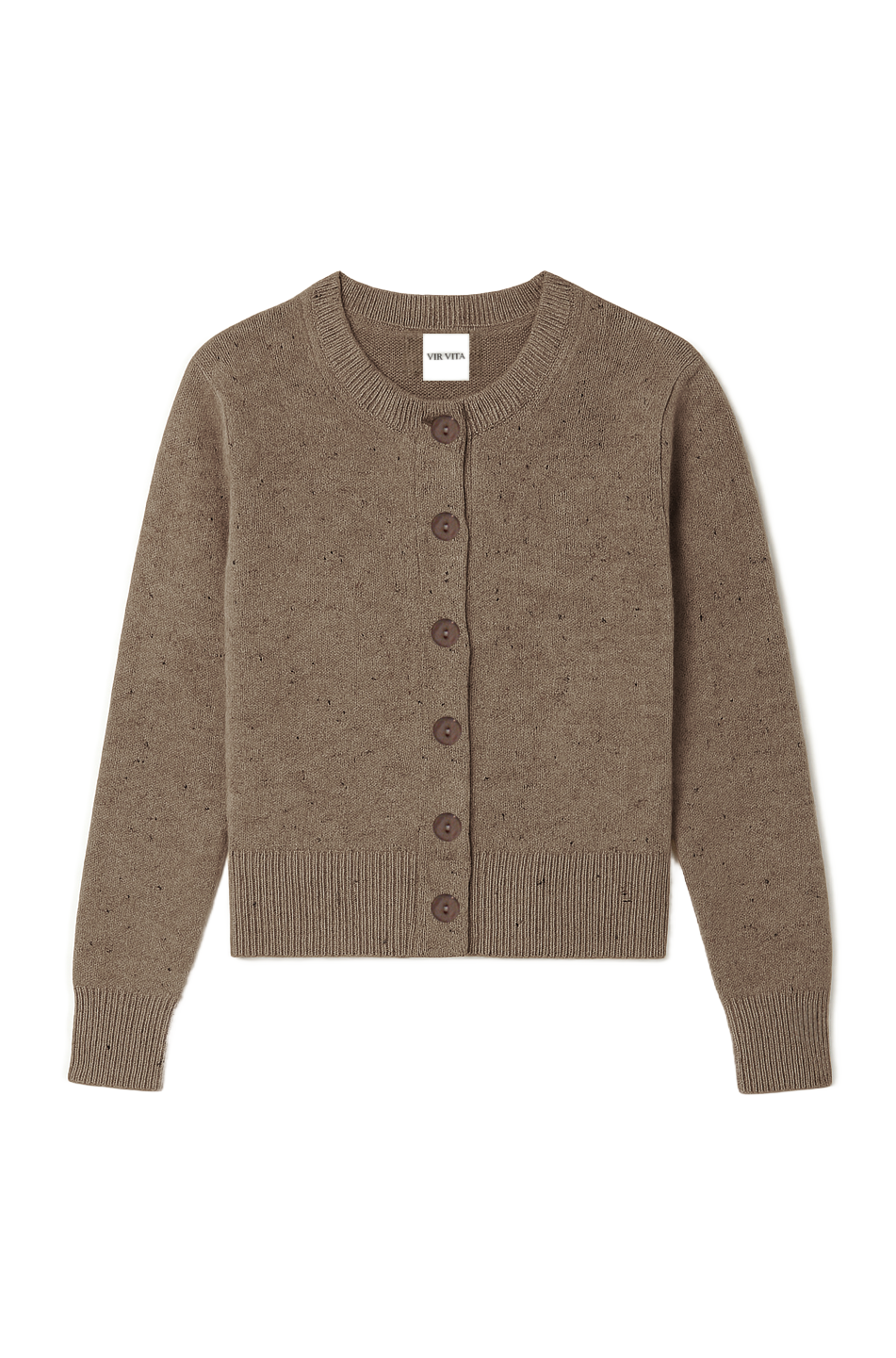 Vir Vita Greta Cardigan In Brown
