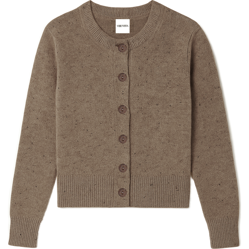 Vir Vita Greta Cardigan In Brown