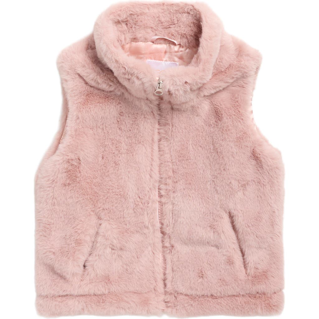 BECCA Kids' Faux Fur Vest in Mauve at Nordstrom, Size 2T