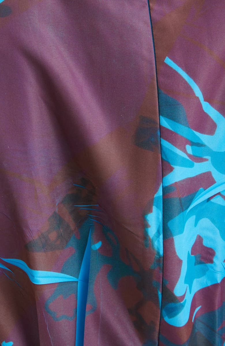 Roksanda Floral Print Ruffle Collar Pleated Dress, Alternate, color,