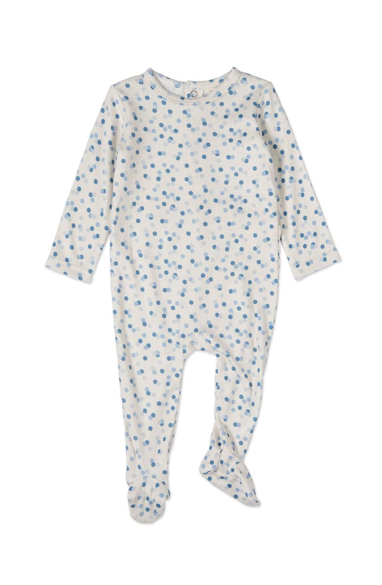 MiniMoi Blue Confetti Pointelle Footie, Main, color, Blue Multi