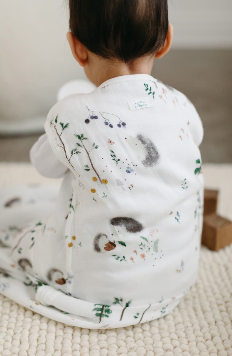 Loulou Lollipop Hedgehog Print Muslin Sleep Bag, Alternate, color,