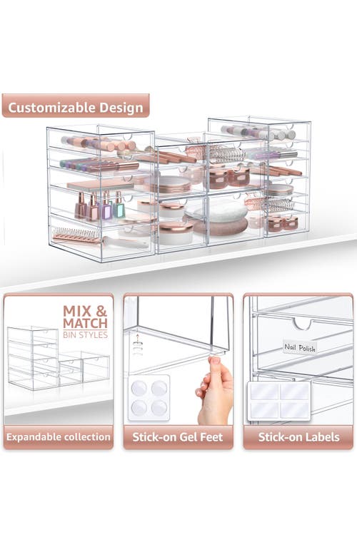 Sorbus 4-pack 18-drawer Storage Organizers In Transparent