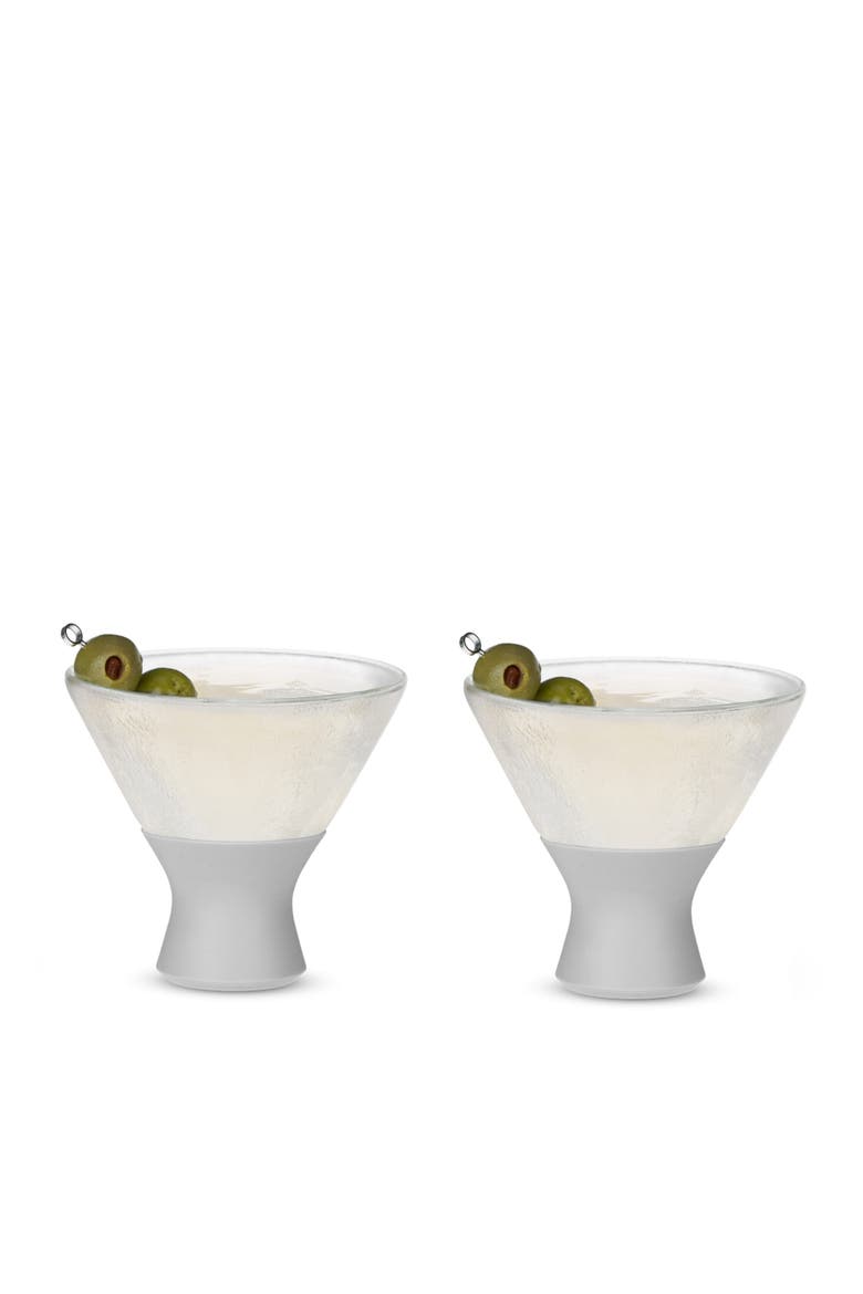 Glass FREEZE Martini Cooling Cup Set of 2, Main, color, Gray