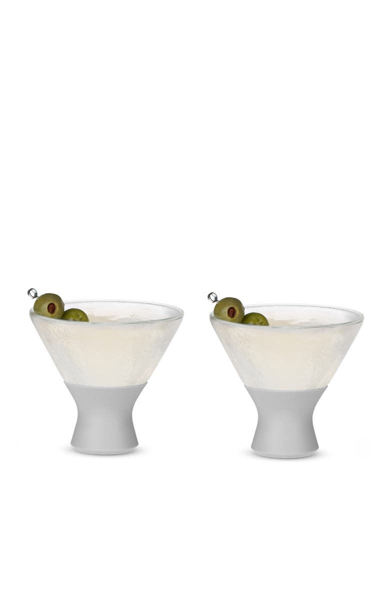 HOST Glass FREEZE Martini Cooling Cup Set of 2, Main, color, Gray