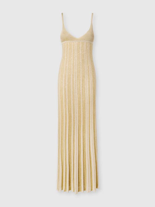 Missoni Sleeveless Long Dress In Viscose Lamé Blend With Sequins in Gold at Nordstrom, Size 44