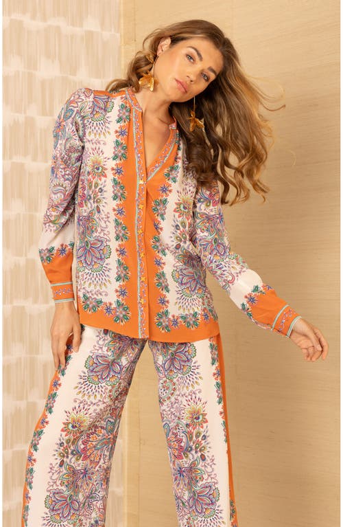 Hale Bob Ramona Silk Top In Multi