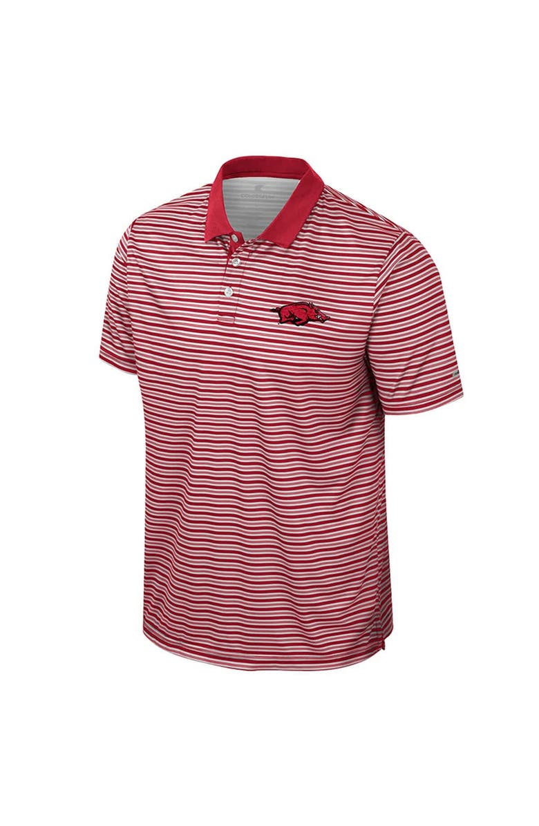 COLOSSEUM Men's Colosseum Cardinal Arkansas Razorbacks Striped Polo, Alternate, color, Cardinal