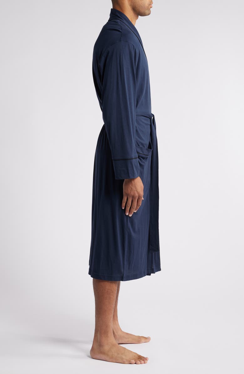 Daniel Buchler Peruvian Pima Cotton Robe, Alternate, color, Midnight