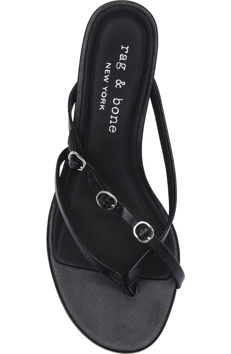 rag & bone Sammie Buckle Kitten Heel Slide Sandal, Alternate, color, Black