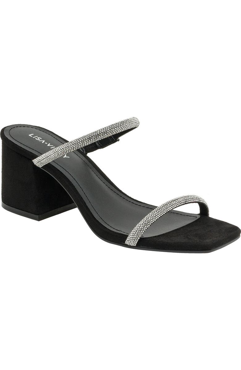 Lisa Vicky Mood Pavé Block Heel Slide Sandal, Main, color,