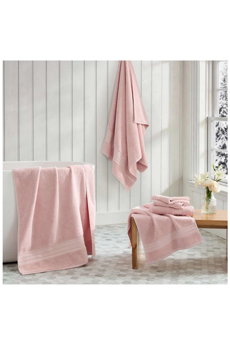 Skylands 6-Piece Cotton Towel Set, Alternate, color, PETAL PINK