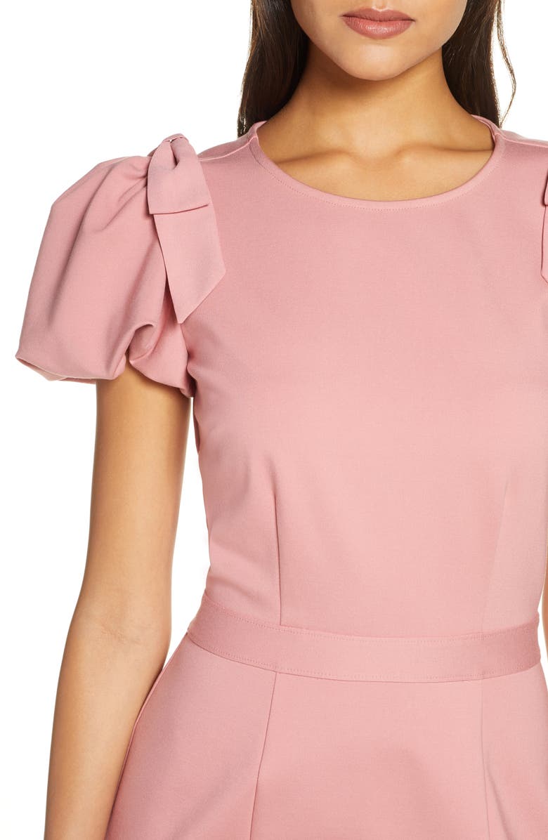 Rachel Parcell Bow Shoulder Detail Sheath Dress, Alternate, color, 