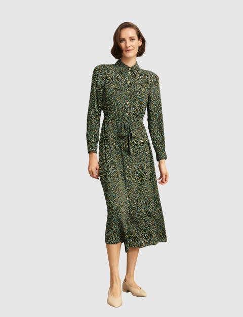 Hemingford Long Sleeve Midi Shirt Dress
