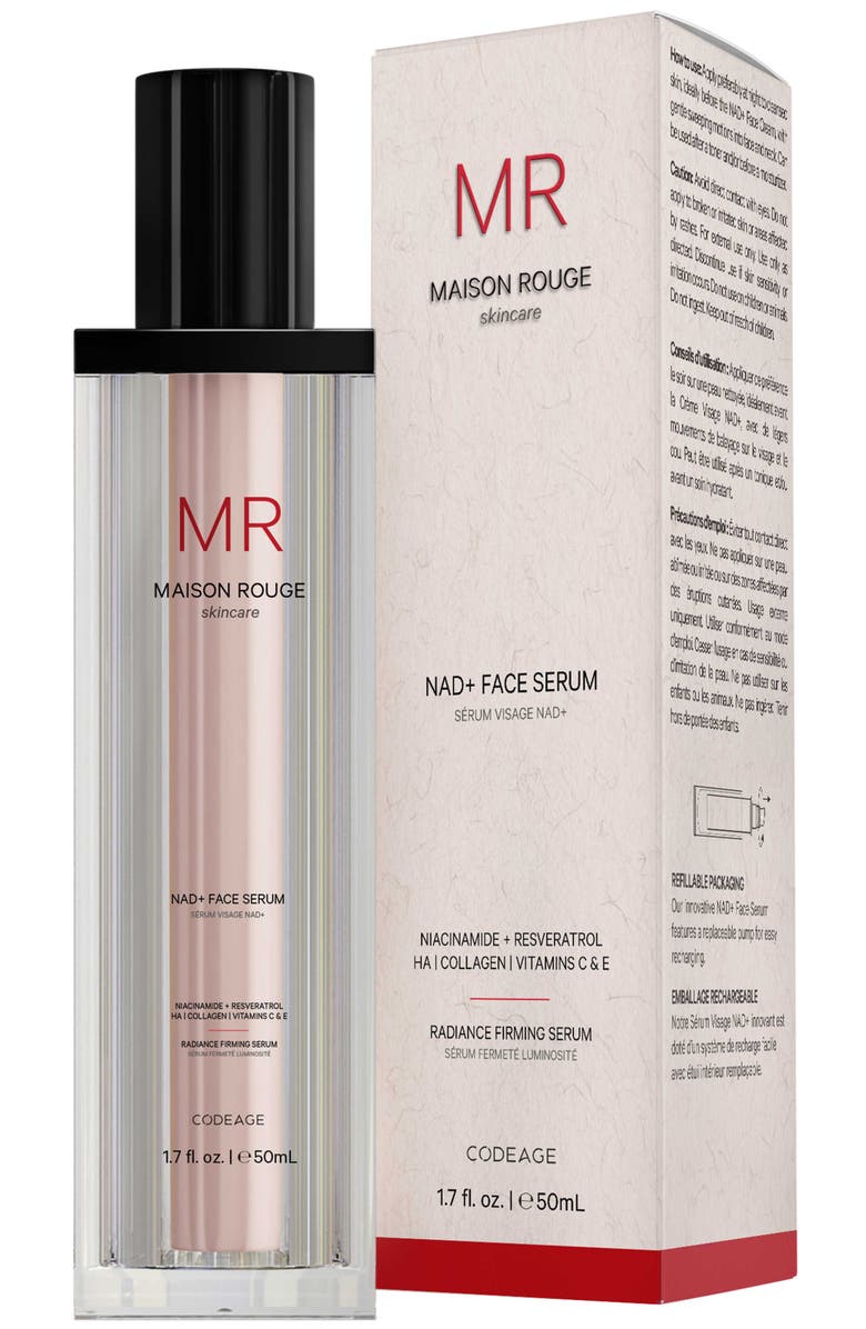 Codeage NAD Face Serum + Resveratrol Niacinamide & Collagen, Main, color, White