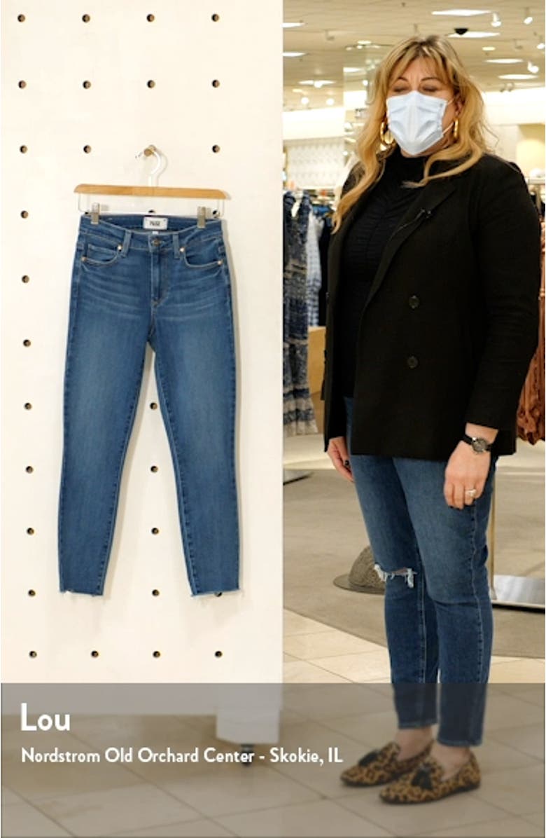 Hoxton High Waist Raw Hem Crop Skinny Jeans, sales video thumbnail