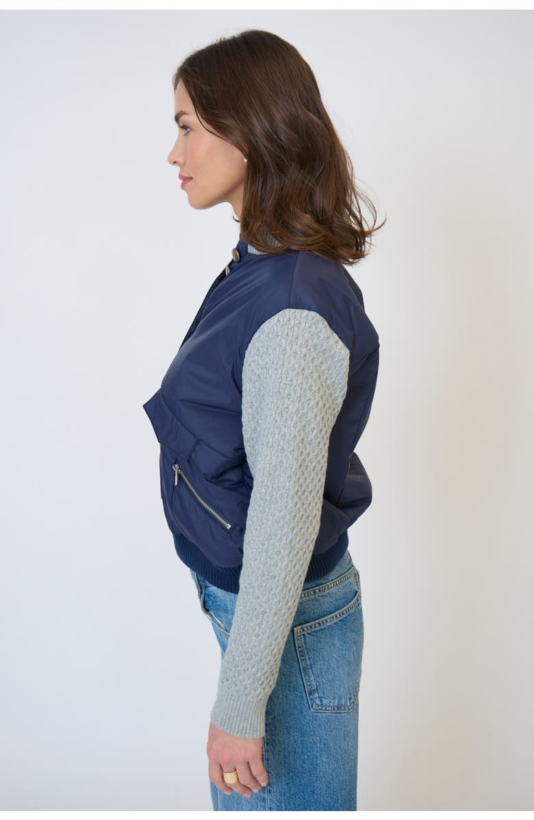 Central Park West Women's Brady Mixed Media Quilted Jacket, Alternate, color, 